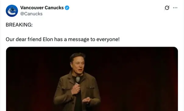 Canucks Twitter/X account gets hacked, posts crypto scam (BC)